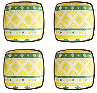 djgkENVQ Bowls for Sauce, Snack Plate 4-inch Ceramic Sauce Dish Set Olive Oil Dipping Bowl Set of 4, Serving Soy Sauce for Ketchup Vinegar Sushi Barbecue Sauce or Seasoning Bowl(C)