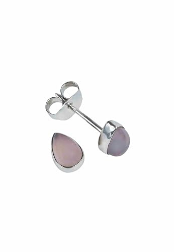orecchini a bottone in argento 925 con quarzo rosa e pietra preziosa rosa, orecchini a bottone in argento sterling da donna, regalo