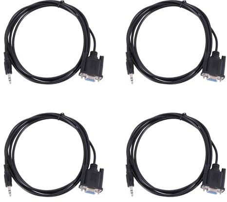 CENMEN 4X DB9 9 Pin VGA Hembra Cable, DB 9 Hembra A TRS 3.5mm (1/8Pulgada) TRS Estéreo Macho en Serie Cable de Datos- 6 Pies