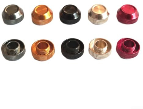 Baitcast-Rollen-Ersatzteile, Spulensteuerungsabdeckung und Knopfbremsknopf für F4- und F6-Rollen-Kompatibilität (schwarz)