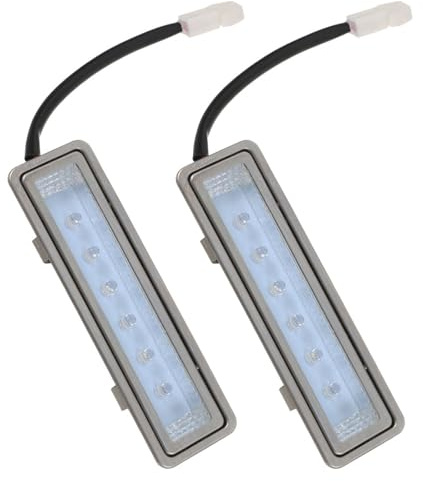 NUOBESTY Bombilla Campana Extractora LED de Luz Fría para Cocina, Set de 2piezas Aleación de Aluminio y Vidrio, Iluminación Mejorada y Resistente para Extractor bajo Mueble