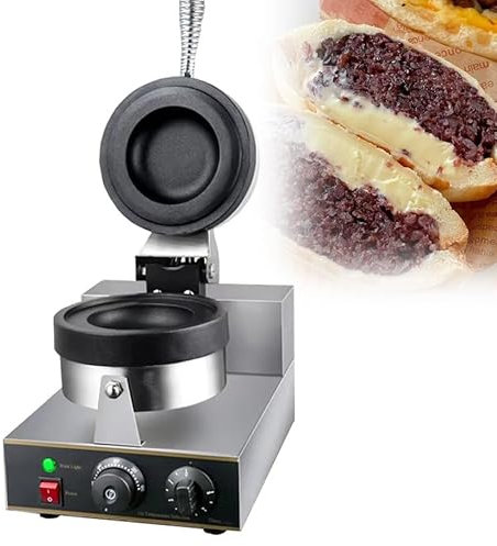 Glass Burger Gör Glass Fyllning Våffelmaskin,Panini Press Sandwich Maker 1300W,Bubbles Ägg Våfflor Baker Machine