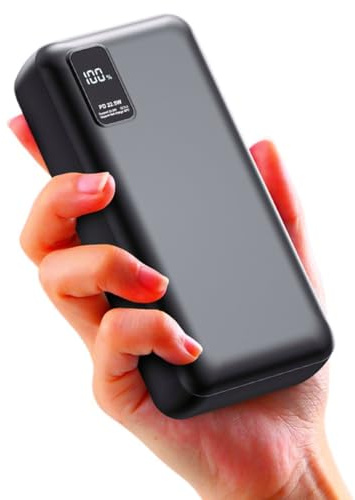 Power Bank 51600mAh, hohe Kapazität, 22,5 W, Schnellladung, tragbares Ladegerät, USB – C Schnellladung mit 3 Ausgängen und 2 Eingängen, LED-Anzeige, externer Akku mit großer Kapazität für iPhone