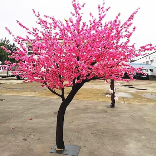 Piante artificiali di ciliegio in fiore, simulazione di albero di ciliegio, albero dei desideri, fiori di seta falsi, decorazioni per centri commerciali 1mx0.8m