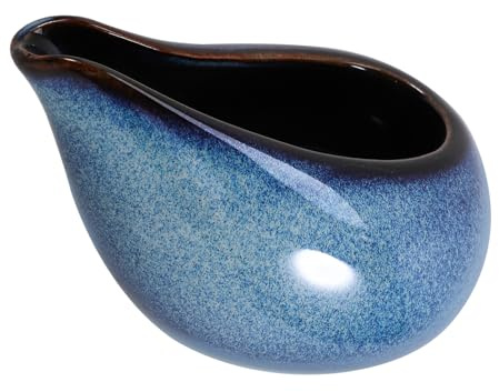 Ipetboom Saucière Porcelaine Pot à Lait Design Élégant Sauce Vinaigrette pour Cuisine et Restaurant Couleur Bleu