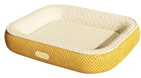 XXIUDEE Letto ortopedico per cani con fondo antiscivolo, divano letto per cani di piccola taglia, lavabile, fresco cuscino anti ansia, cuscino per animali domestici, gatto, cucciolo (80 x 59 x 10 cm)