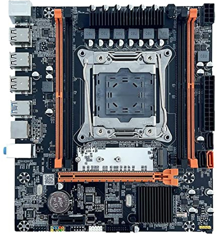 Asyduey Placa Base X99 B85 LGA2011-3 4X DDR4 REG ECC RAM M.2 PCIE SATA3.0 Placa Base de Escritorio para E5 2650V3 2680V3 2620V3 CPU