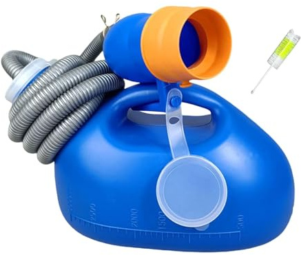 Bottiglia per urina maschile, leggera, per orinatoio maschile, per uso domestico notturno, 3000 ml, blu, diametro 5,5 cm