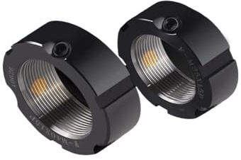 Radiale Präzisions-Sicherungsmutter F-Typ Flanke Radial Präzisions-Kontermutter Schraubenstangen-Feststellschraube Lagerdeckel Drehbank Anti-Los-Stoppmutter Rund(F-M12-1.0P)