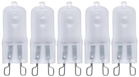 TYKGSQIP Lampadina alogena G9 per forni e microonde, resistente al calore fino a 300° Vetro smerigliato dimmerabile (vetro smerigliato 20pcs/110V 60W)
