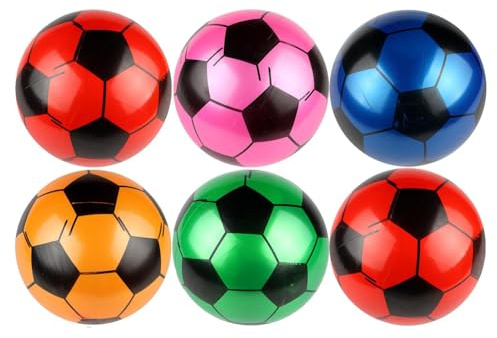 Balón de fútbol hinchable – 6 piezas acuático | Balón de fútbol playa inflable de 21,8 cm – Para jardín, piscina, patio, uso interior y exterior, verano, de cumpleaños