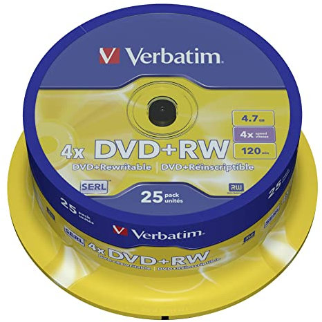 VERBATIM DVD-RW 25 Unités 4X 4,7 GB