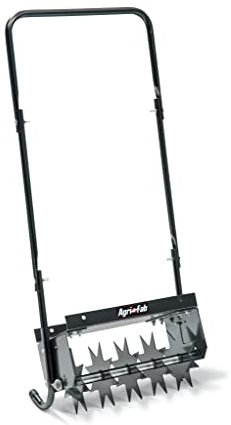 Agri-Fab 45-0365 Push Spike Aerator Lawn Tool,16 Inch Push Lawn Aerator With 5 Aerating Spikes, Used for Lawn Care Maintenance