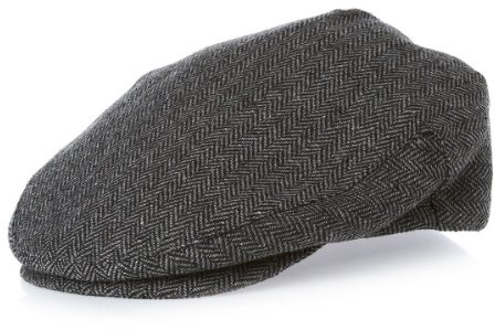Brixton Herren Schiebermütze Hooligan grey/black herringbone, M 112-00005