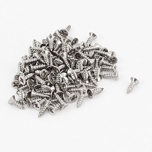 sourcing map M3x10mm Kreuzschlitz Maschinenschraube Flachkopf Edelstahl Blechschraube 100Stk DE de