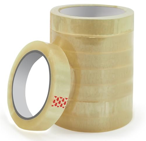 Waytex 930901 Pack de 8 Rubans adhésifs 19 mm x 66 m Transparent Qualité pro50 microns