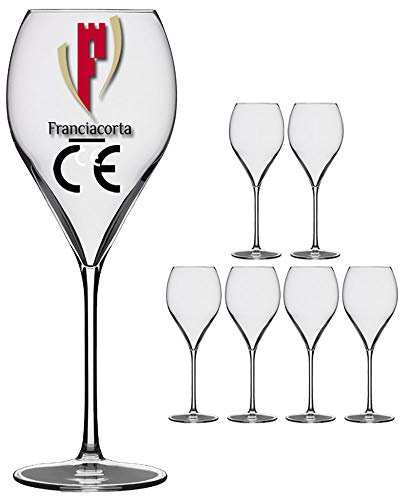 Rastal - Conf. 6 Calici Flute da Degustazione con GRAMMATURA Certificata 10 cl - MOD. FRANCIACORTA - capacità 42 cl.