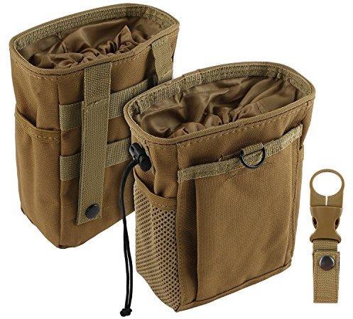 Chalk Bag for Rock Climbing, Rock Climbing Gifts Gear Accessories - Chalk Bag Bucket with Bottle Clip Drawstring Closure Gym Wall, Rock Climbing Chalk Bag Khaki