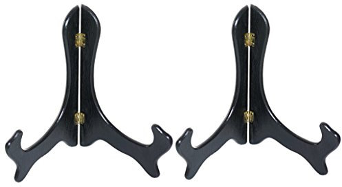 Tincogo Svart 20 cm träliknande stafflier tallriksstativ hållare visningsstativ bildram stativ set med 2