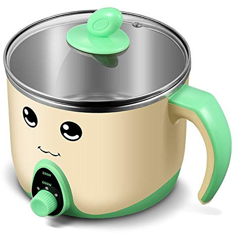 Xyanzi dianzhuguo 1,5 L Mini poêle électrique poêle Multi-Fonctions ménagers en Acier Inoxydable 304 Double Anti-brûlure Convient à 1-3 Personnes 600W 250x195x205mm / 9x7x7 Pouces