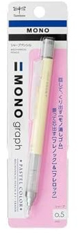 Tombow Druckbleistift, Monograph, Pastellfarbe, 0,5 mm, cremegelb (DPA-136B)