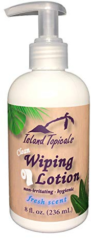Island Topicals Wiping Lotion | Experience Clean With Less Toilet Paper | 8 Fl Oz Bottle (Fresh Scent)