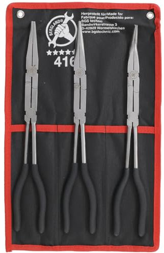 JEU DE 3 PINCES A BEC LONGUES A DOUBLE ARTICULATION