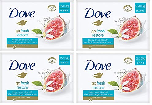 Dove Go Fresh Restore Beauty Cremeseife, 8 Riegel, 2 x 100 g, 4 Packungen