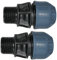 Aerzetix - C51924 - Set di 2 - Manicotto/Adattatore filettato - Riduttore a Compressione Diritto - connessione Filettatura Maschio 3/4'' - per Tubo Acqua Ø20mm - Polipropilene - connettore/riparatore