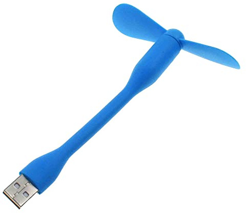 Mini ventilador USB, Mini ventilador flexible silencioso Mini ventilador portátil USB Mini ventilador de enfriamiento, Ventilador de viaje silencioso (azul)
