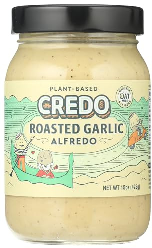 Credo Foods, Sauce Alfredo Roasted Garlic, 15 Ounce
