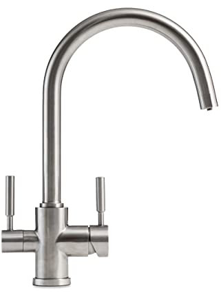 Drei-Wege-Wasserhahn aus Edelstahl für Umkehrosmoseanlagen geeignet, inkl. Wasserbelebung. Blei & Nickel frei.