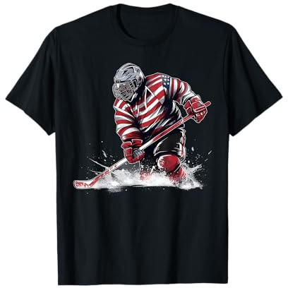 Ice Hockey Tshirt Youth Women Puck Hockeyplayer Player Men T-Shirt