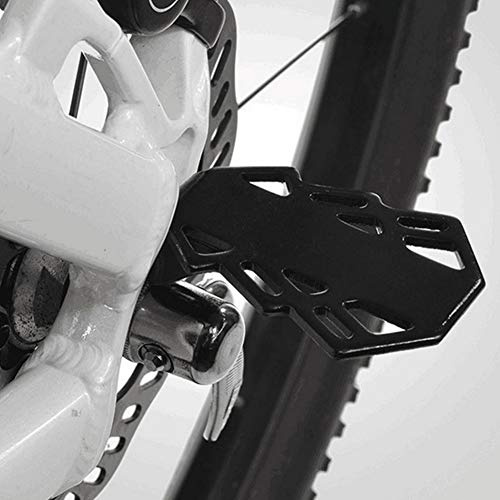 KIMISS Repose-Pieds De Passager De Vélo Repose-Pieds De Vélo Fer Noir 2Pcs Terrain De Montagne Vélo Fer Pédale Arrière Repose-Pieds Antidérapant Repose-Pieds avec Trou De 5Mm