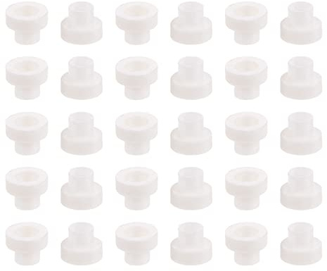 QUARKZMAN 30pz Flangiato Manicotto 3mm Foro 3.5mm OD 4.5mm Lunghezza Bianco | Cuscinetti, Boccole, Nylon, per Albero