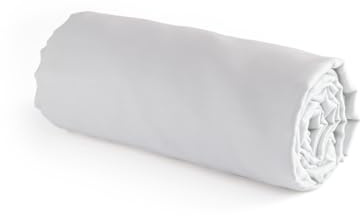 Pure Cotton - Spannbettlaken aus 100% Baumwollsatin - Elegante Bettwäsche - Weichheit, Stil und Komfort - Waschbar bei 40°C - 140 x 200 x 30 cm - Uni, Cremeweiß