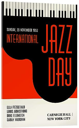 Posterlounge Jazzy Days, rot Acrylglasbild von KUBISTIKA 80 x 120 cm Rot Wandbilder Wanddeko
