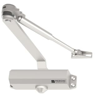 MERONI SERRATURE Türschließer mit variabler Kraft und 90º Haltearm - Ambidextrisches Türschließer-Modell, Ideal für Holz, Aluminium- und Metalltüren, Türschließer mit Feststellfunktion