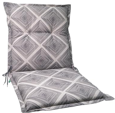 Dehner Niederlehnerpolster Molise, Stuhlkissen wasserabweisend, Polster für Gartenstühle, ca. 50 x 52 x 50 cm, Baumwolle / Polyester / Viskose, taupe