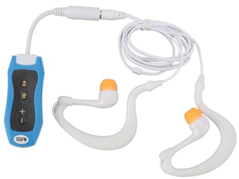 Lecteur MP3 de Natation étanche, Casque de Natation à Mémoire IPX8 8G Recouvert de Caoutchouc, Lecteur de Musique USB avec écouteurs, pour la Natation, la Plongée, la Course à