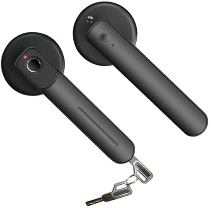 Hsthe Sea Smart Door Lock, Smart Fingerprint Digital Door Lock, Left-Right Adjustable Handle for Home Office Security, Keyless Entry System