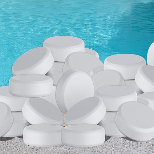 Chlorine Tablets for Hot Tub, 40 * 20g, 4-in-1 Dispenser Tablets for Swimming Pool Paddling Pool Spa Bathtubs