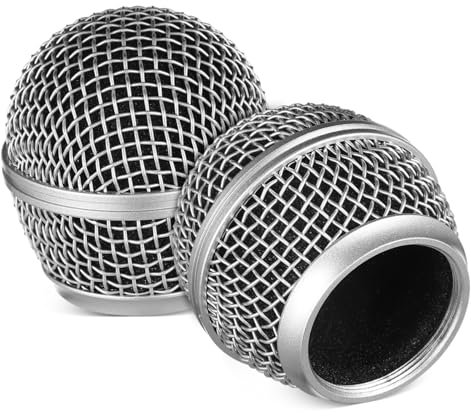 DRESSOOS Metal Grill for Microphone Replacement Grille with Ball Head Easy Install for