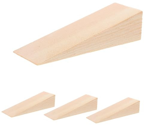 MUCKLILY 4stücke Holzblöcke Dreieckiger Keil Türkeil Für Türunterseite Türstopper Aus Holz Türstopper Keil Schlafzimmer Dreiecksblock Kollisions Türschutz Ohne Schlag