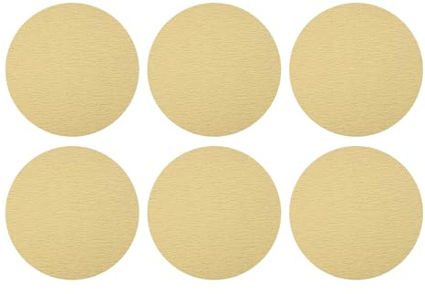 sourcing map 16 dischi abrasivi da 230 mm, grana 120, con gancio e anello, per levigatrice orbitale casuale per la lavorazione del legno e metallo automobilistico, oro