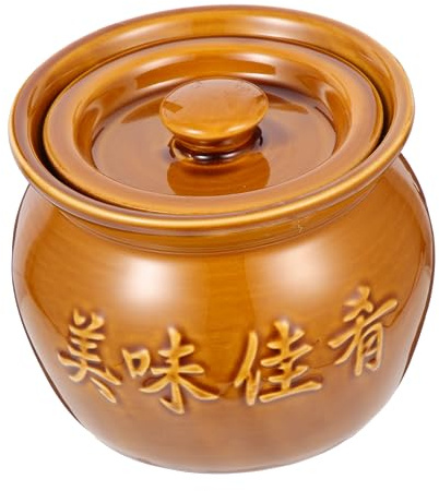 Alipis Cuenco de para Sopa Olla de Barro Resistente con Superficie Antiadherente Apto para Cocina Doméstica y Restaurante Fácil Limpieza y Calentamiento Rápido