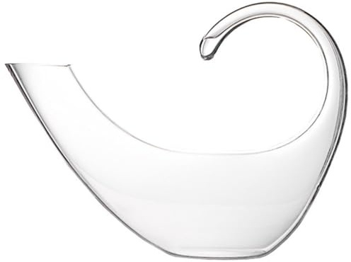 Cabilock Carafe à Décanter Verre Transparent pour Vin Design Élégant Cristal Améliore la Saveur Facile à Nettoyer et Verser pour Maison Réceptions