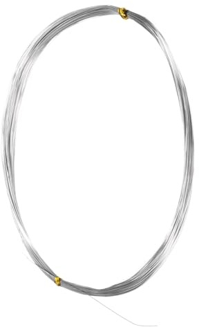M METERXITY Alambre De Acero Inoxidable Calibre 38 0.1mm Alambre Flexible | 20m, Para Trampas Florales, Para Fabricación De Joyas/Escultura/Armazón De Manualidades/Bonsái Floral/Artesanías DIY