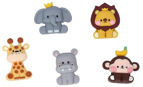 LIYJTK Décoration de gâteau avec animaux de la Jungle, figurines de Safari, décoration mignonne pour fête d'anniversaire pour enfants