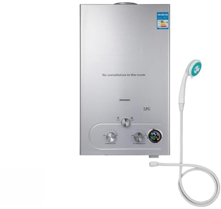 Chauffe-eau instantané au gaz 18 l - 36 kW - Chauffe-eau à gaz liquide pour salle de bain - Chauffe-eau instantané sans réservoir (18 l)